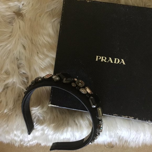 Prada jeweled headband New $798.00